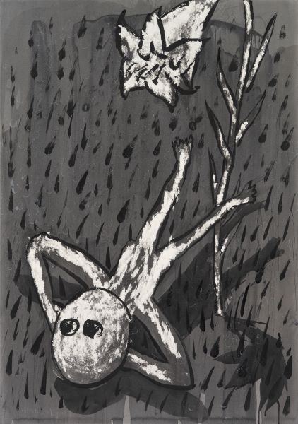 [2007] Flower Look at, Acrylic...paper, 100x71cm